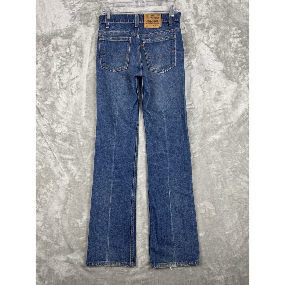 Vintage Levis 517 Bootcut Orange Tab Jeans 30x34 (fits 29x33)  90s USA Cowboy